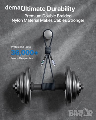 SOOPII USB 4 кабел с LED дисплей, Поддържа 8K видео, 40 Gbps трансфер на данни, 240 W, снимка 9 - Кабели и адаптери - 42284699