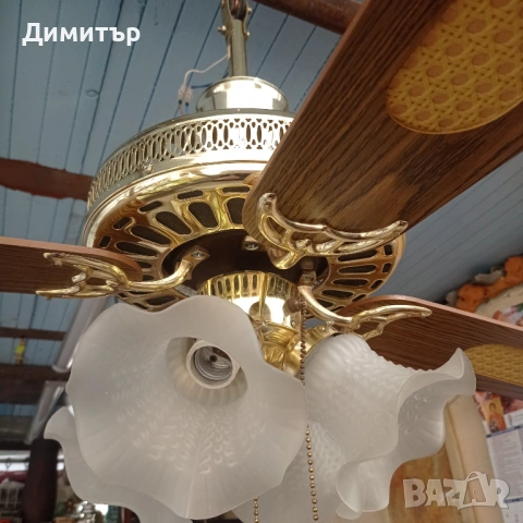 Полюлей с вентилатор , снимка 2 - Лампи за таван - 53582366