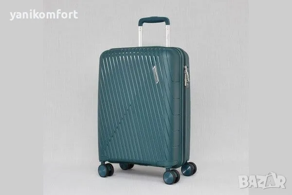 Куфар за ръчен багаж 55/40/20 от полипропилен с 4 колелца, снимка 6 - Куфари - 56200165