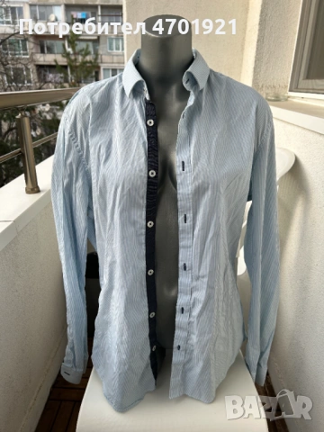 Мъжка синя риза Verri, снимка 3 - Ризи - 53136901