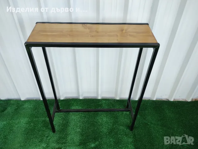 Мини бар маса комбинация от дърво и метал , снимка 3 - Маси - 49537547