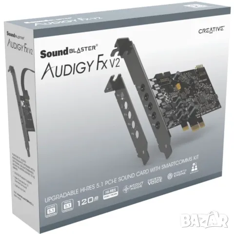 Creative Sound Blaster Audigy Fx v2/Звукова карта/Low Profile , снимка 3 - Други - 50012108