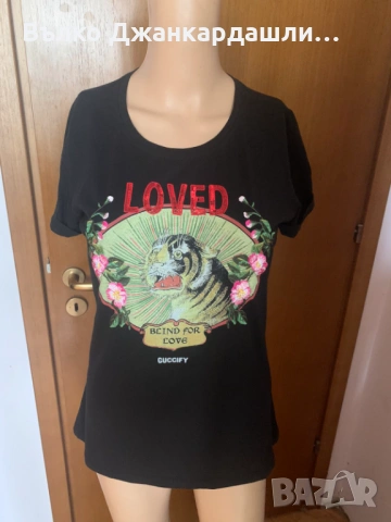 Тениска Gucci с принт, размер L