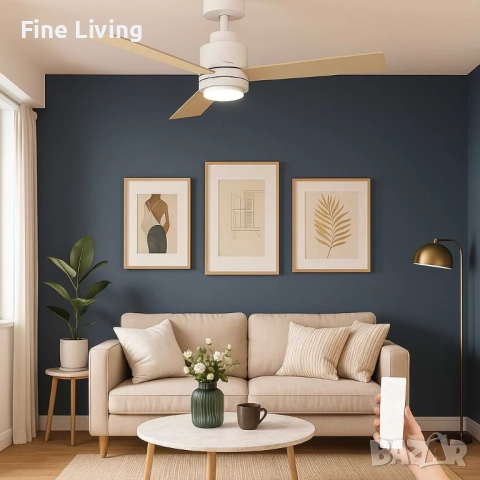 Таванен вентилатор с DC мотор, 45W и LED осветление - Brizy Bright Core, снимка 6 - Вентилатори - 52169737