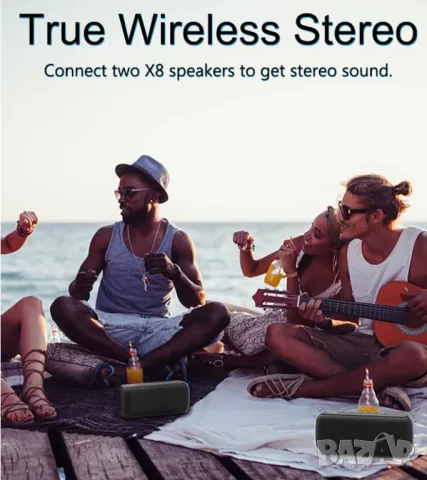 XDOBO X8 60W Portable IPX5 Waterproof Speaker Tri-Bass Subwoofer Voice Assistant 6600mAh TWS TF/AUX, снимка 8 - Тонколони - 48323549