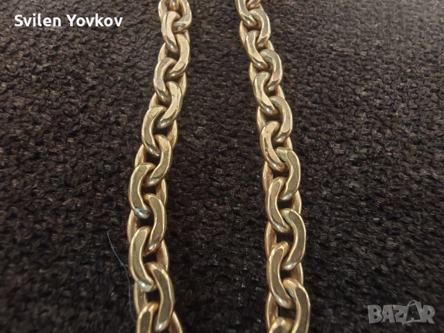 Продавам плътен български златен ланец като нов 14к 585 , снимка 3 - Колиета, медальони, синджири - 52905108