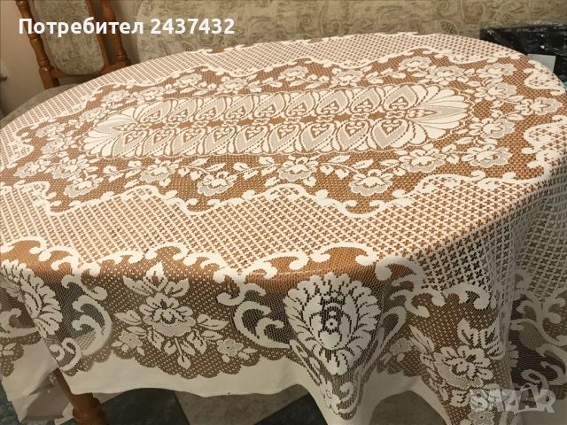 Дантелена покривка, снимка 2 - Покривки за маси - 51684118
