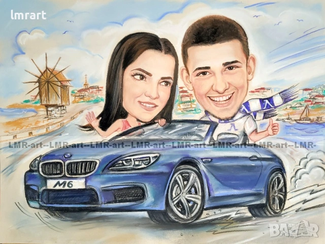 Рисувам ръчно КАРИКАТУРИ ,ШАРЖ  от снимка по ваш избор, професионално., снимка 4 - Декорация за дома - 53865804