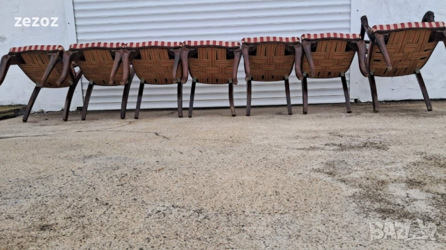 Комплект столове ретро 6+1, снимка 12 - Столове - 51986823