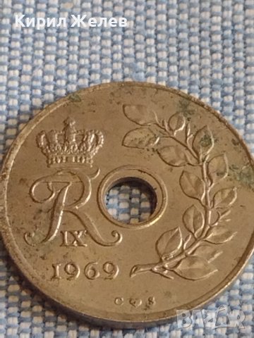 Стара монета 25 йоре 1969г. Кралство Дания за КОЛЕКЦИОНЕРИ 31808, снимка 4 - Нумизматика и бонистика - 44396062