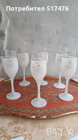 2 комплекта за вино и шампанско Murano , снимка 9 - Други стоки за дома - 51941868