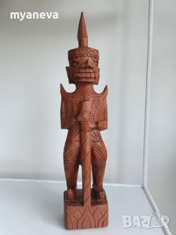 Vintage тайландска дърворезба на Якша , вид природен дух, снимка 2 - Статуетки - 50181268