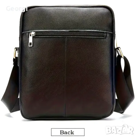 Обемна, Функционална и Елегантна Мъжка бизнес чанта / Черна естествена кожа!, снимка 3 - Чанти - 49279076