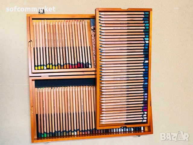 Професионални цветни моливи Derwent Lightfast – Комплект 100 цвята, снимка 5 - Други - 53412583