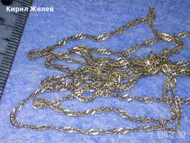 СТАРА ПОСРЕБРЕНА СРЕБЪРНА ВЕРИЖКА СИНДЖИР ЛАНЧЕ от БЛАГОРОДНА НЕРЪЖДАЕМА СТОМАНА 43343, снимка 6 - Колиета, медальони, синджири - 44692156