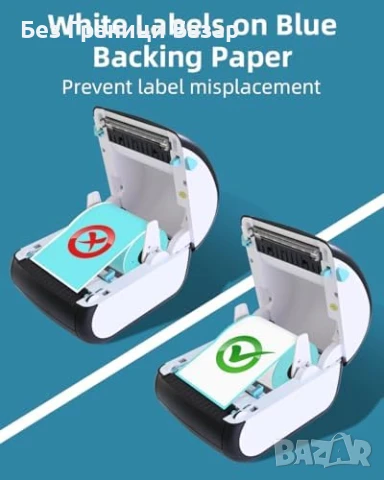 Нова Ролка етикети 100x150мм 250 броя бели термо с лепило 4x6 за термопринтер, снимка 3 - Други - 51294653