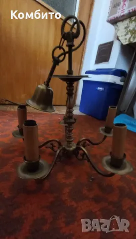 Стар бронзов полюлей , снимка 4 - Антикварни и старинни предмети - 47727670