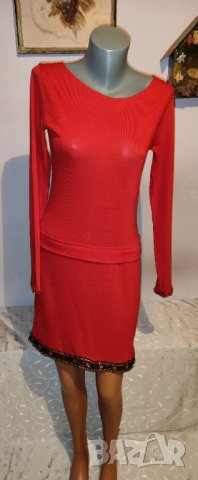 Елегантна червена рокля р-р М 