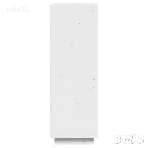 vidaXL Библиотека/разделител за стая, бяла, 60x35x103 см, бор масив, снимка 6 - Шкафове - 56148061