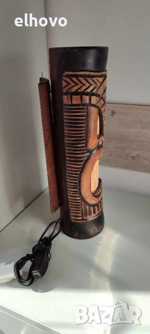 Бамбукова лампа, снимка 4 - Други ценни предмети - 44474525