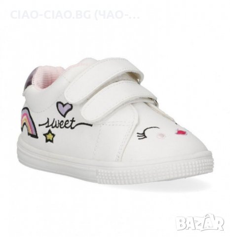 №18-№23, Бебешки обувки за момиче, бели с цветни декорации BUBBLE KIDS, снимка 4 - Бебешки обувки - 39952677