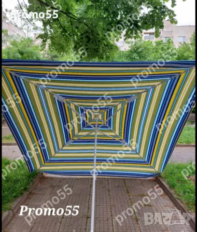 Градински чадър голям квадратен 250см. х250см., снимка 5 - Градински мебели, декорация  - 50296144