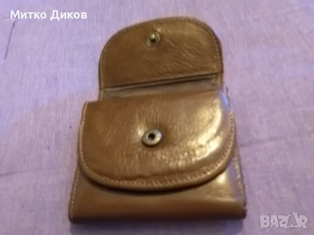 Портфейл компактен малък марков на Камел 85х75мм естествена кожа, снимка 4 - Портфейли, портмонета - 50303877