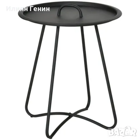 Странична масичка за градина Outsunny, масичка за кафе, масичка за кафе с дръжка за носене, хол 