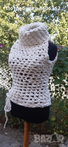 ръчно изплетен пуловер , снимка 7 - Жилетки - 51863984