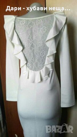 Разкошна бяла рокля 🍀❤XS,S,M❤🍀арт.4056, снимка 5 - Рокли - 35864242