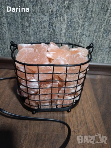 солна лампа от хималайска сол, снимка 3 - Настолни лампи - 51032033