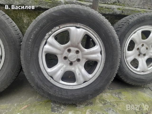 железни джанти с гуми за Subaru 16 цола, снимка 4 - Гуми и джанти - 53691287