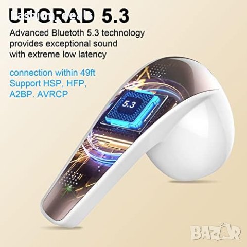 Нови Bluetooth 5.3 Безжични Слушалки, HD Микрофон, IP7 Защита, снимка 4 - Bluetooth слушалки - 42712871