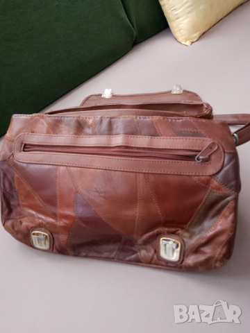 Дамска чанта от естествена кожа+подарък още една чанта от естествена кожа , снимка 2 - Чанти - 44637819