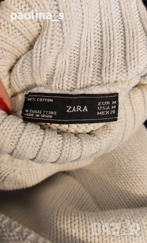 Два различни броя / Винтидж / Памучен пуловер "Zara" basic / Зара памучен пуловер , снимка 13 - Блузи с дълъг ръкав и пуловери - 27266449