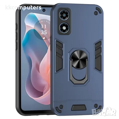 Motorola Moto G Play (2024) Удароустойчив Ring Holder2 Калъф и Протектор, снимка 2 - Калъфи, кейсове - 49920809