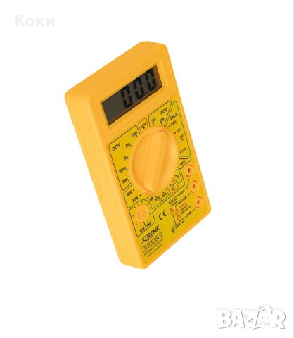 Цифров уред Multimeter DT830, DC 200mV-1000V, AC 200V-750V, жълт, снимка 3 - Друга електроника - 44509114