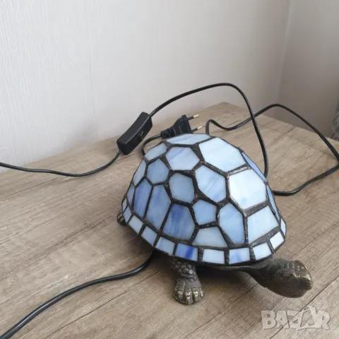 Настолна лампа - костенурка изработена в стил Tiffany, снимка 11 - Настолни лампи - 50045563