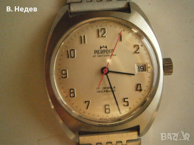 NOS! PIERPONT of Switzerland, FHF974, 17 jewels, incabloc, Swiss, TOP!, снимка 2 - Мъжки - 52838785