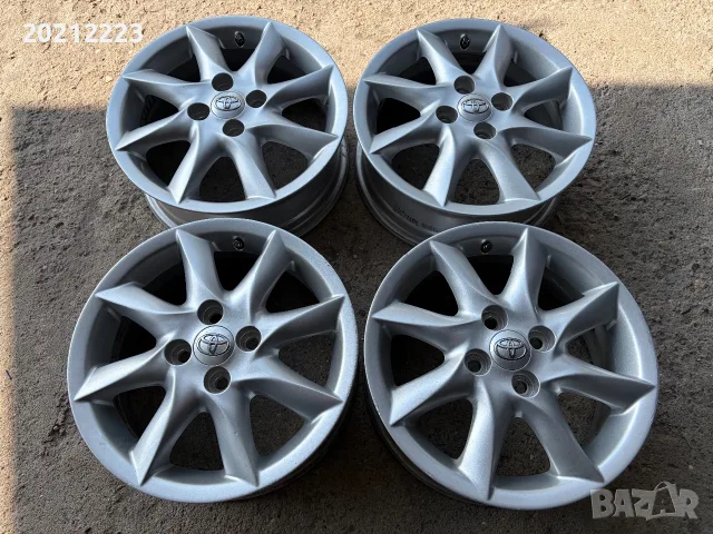 4 броя алуминиеви джанти за Тоyota Yaris 15, снимка 2 - Гуми и джанти - 56165519