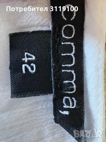 Елегантна бяла блуза с дълъг ръкав на Comma, снимка 3 - Блузи с дълъг ръкав и пуловери - 51772235