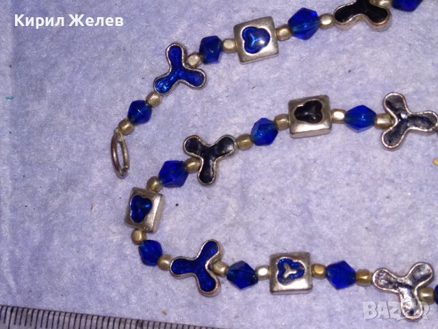 ПРЕКРАСНО ПОСРЕБРЕНО ЕМАЙЛИРАНО КРИСТАЛНО АРТ НУВО СТИЛ МЕДНО КОЛИЕ 38682, снимка 14 - Колиета, медальони, синджири - 41682631