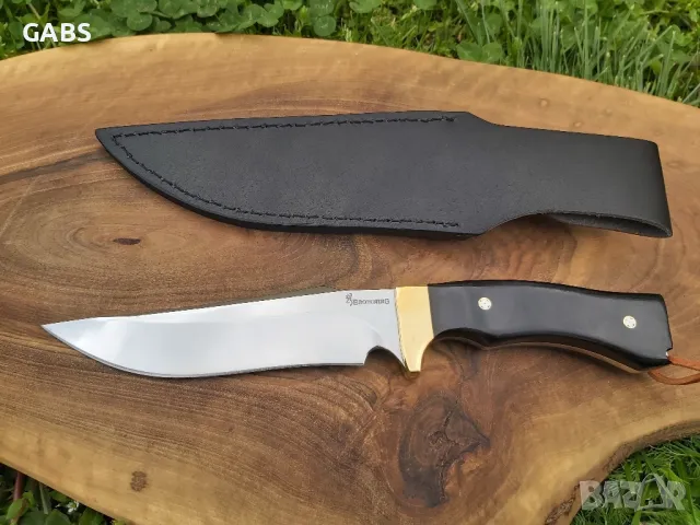 Ловен нож Browning с кожена кания,фултанг, снимка 2 - Ножове - 49962921