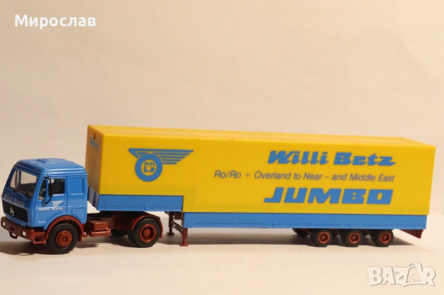 HERPA H0 1/87 MERCEDES WILLI BETZ МОДЕЛ КАМИОН, снимка 8 - Колекции - 53378067