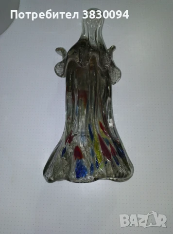 Стара масивна стъклена ваза, снимка 4 - Други ценни предмети - 50799672