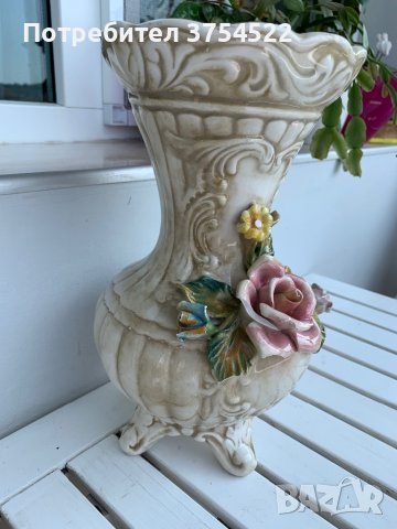 Порцеланова ваза Capodimonte, снимка 2 - Антикварни и старинни предмети - 41348180
