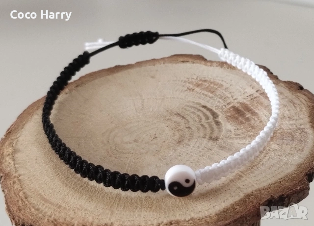 Гривни за двойки,Ин и Ян,ръчно изработени, снимка 3 - Шноли, диадеми, ленти - 53099434