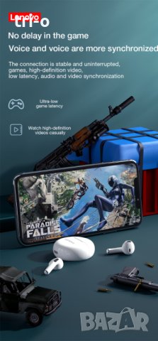 Lenovo-HT38 Безжични спортни Bluetooth слушалки с микрофон, снимка 2 - Bluetooth слушалки - 41783996