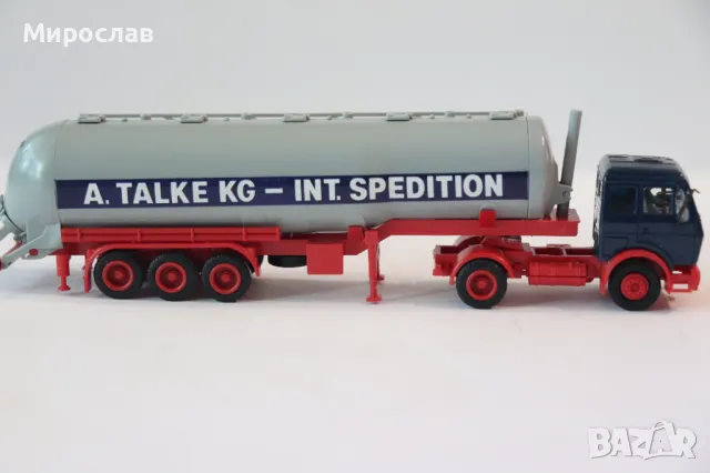 HERPA H0 1/87 MERCEDES СИЛОЗ ЦИСТЕРНА КАМИОН ТИР МОДЕЛ, снимка 4 - Колекции - 50142573