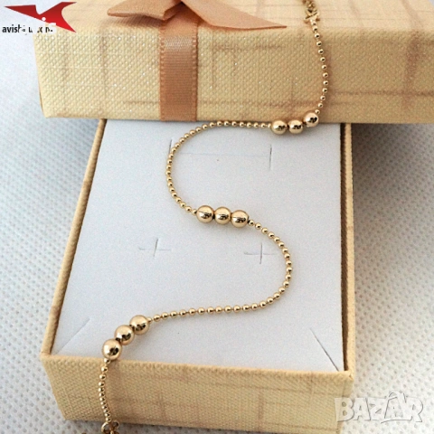 Гривна с 14К златно покритие 234844, снимка 2 - Гривни - 53198548